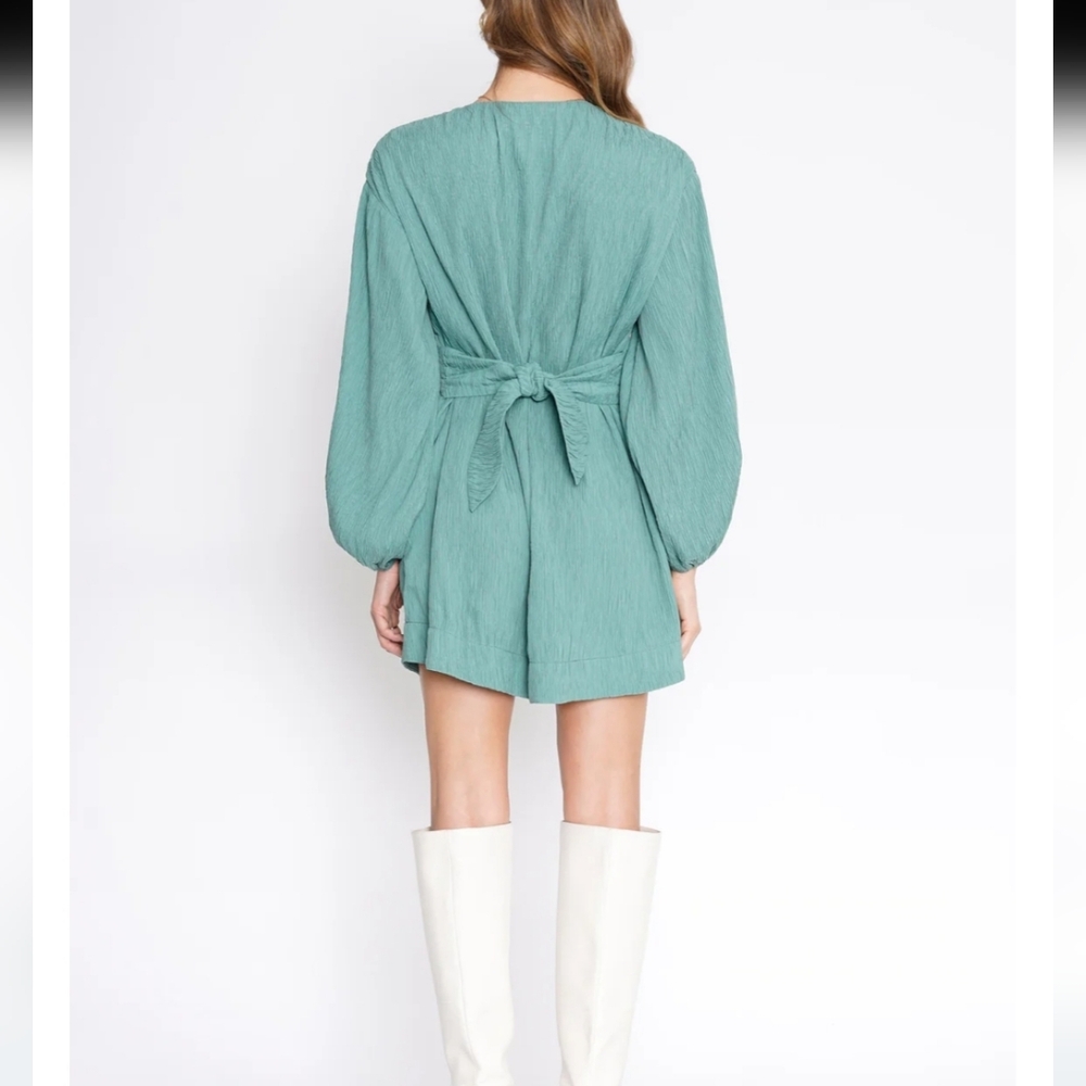 4SI3NNA women’s Green Mini boho Dress Size XS new with tags